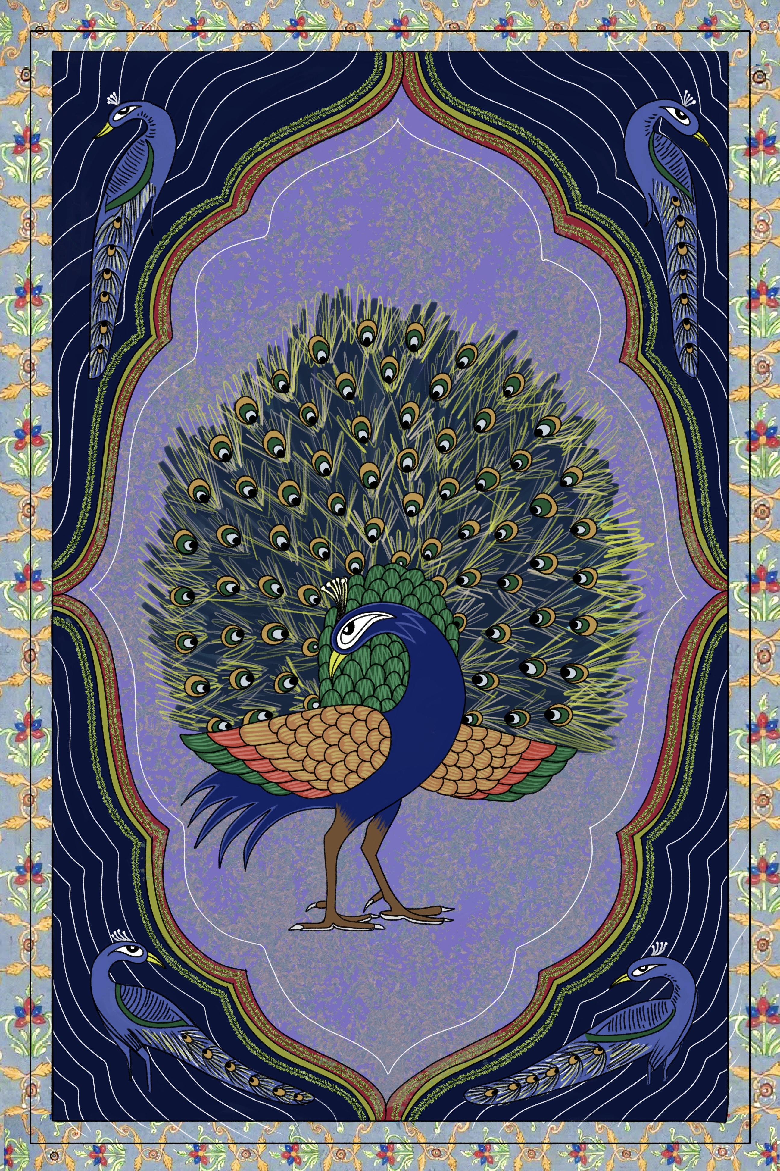 Mor, digital Indian miniature