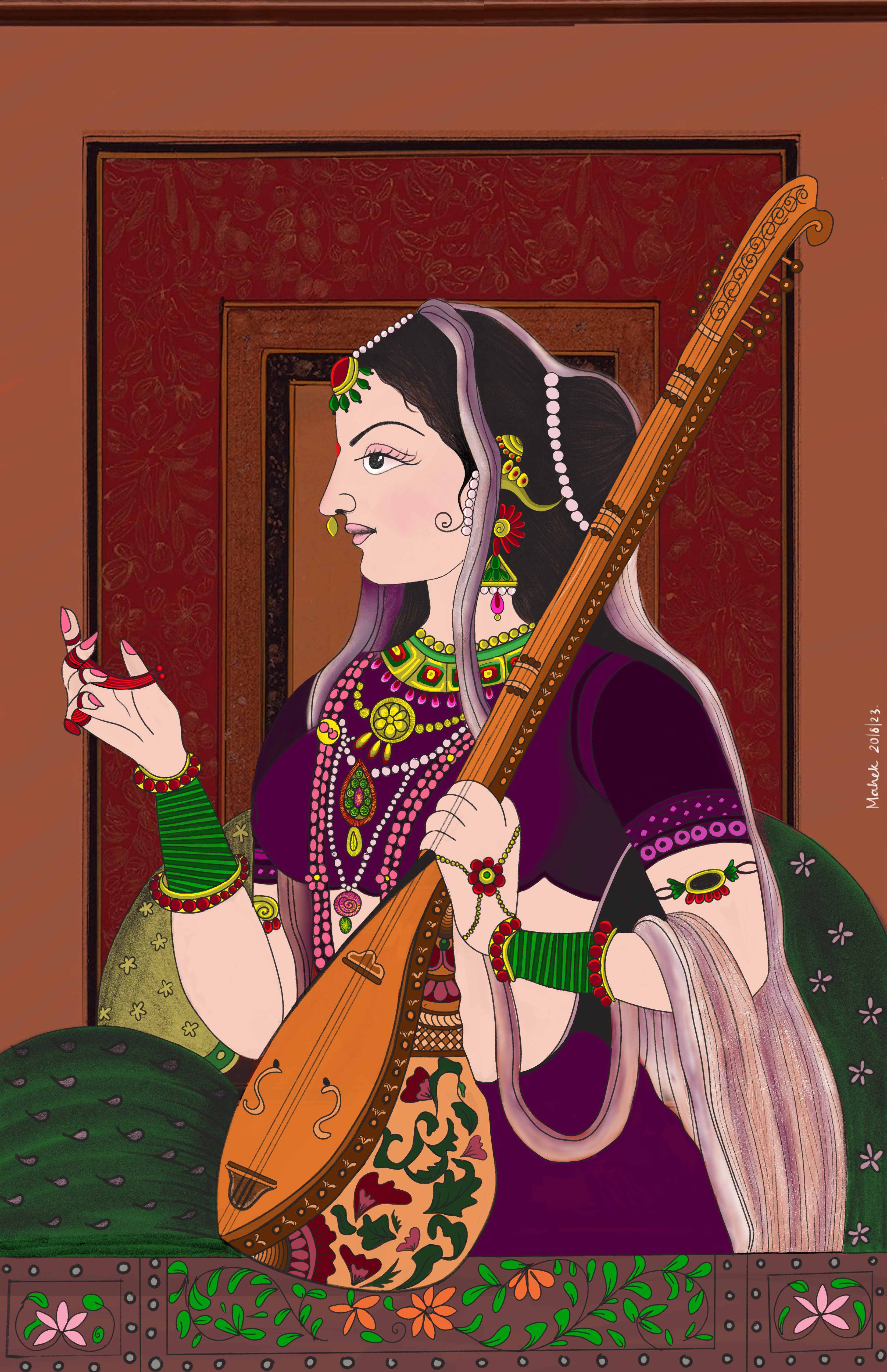 Suhasini, digital Indian miniature