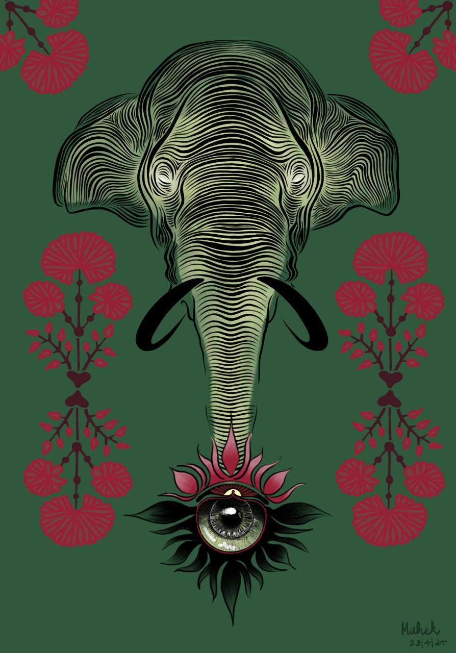 Ganeshayan, digital illustration