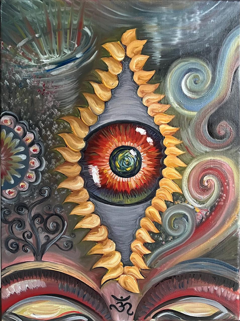 OM, oil on canvas, 2024