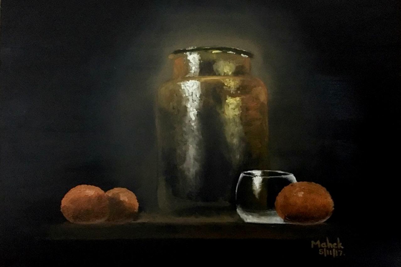 Still Life, oil on board, 2017