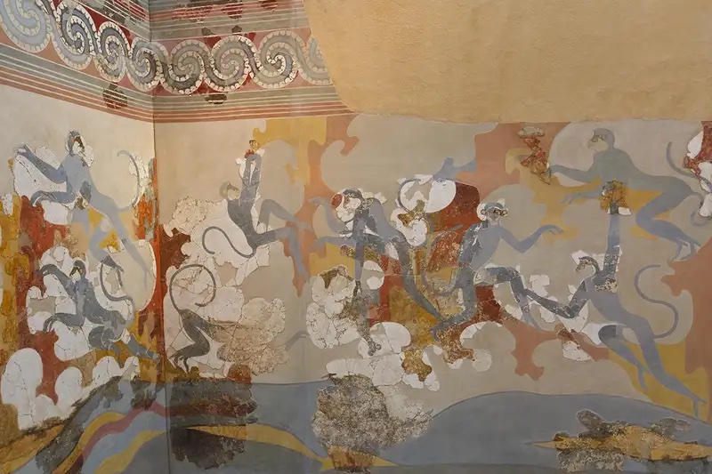 Akrotiri archaeological painting