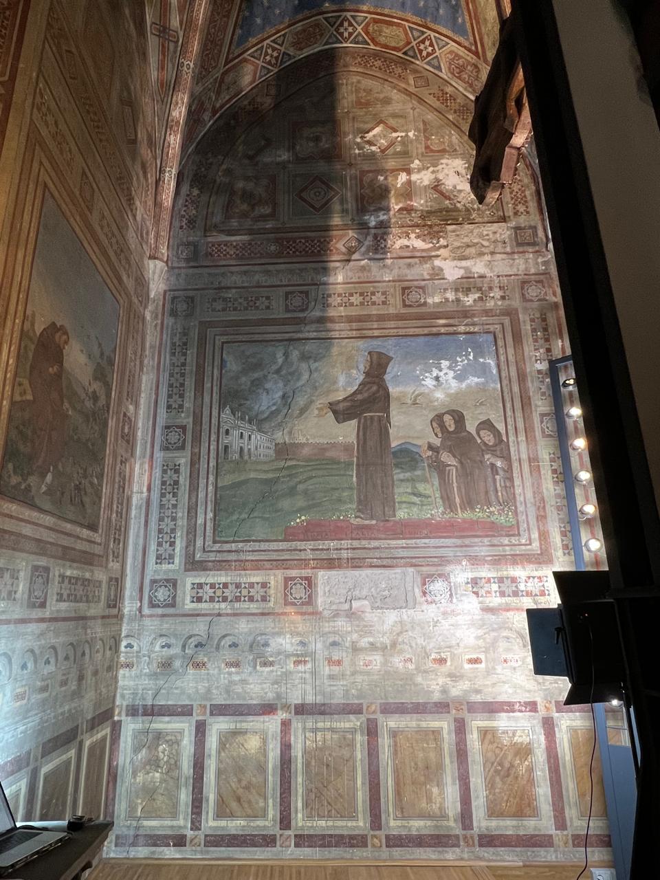 Detailed view of assessed wall surface