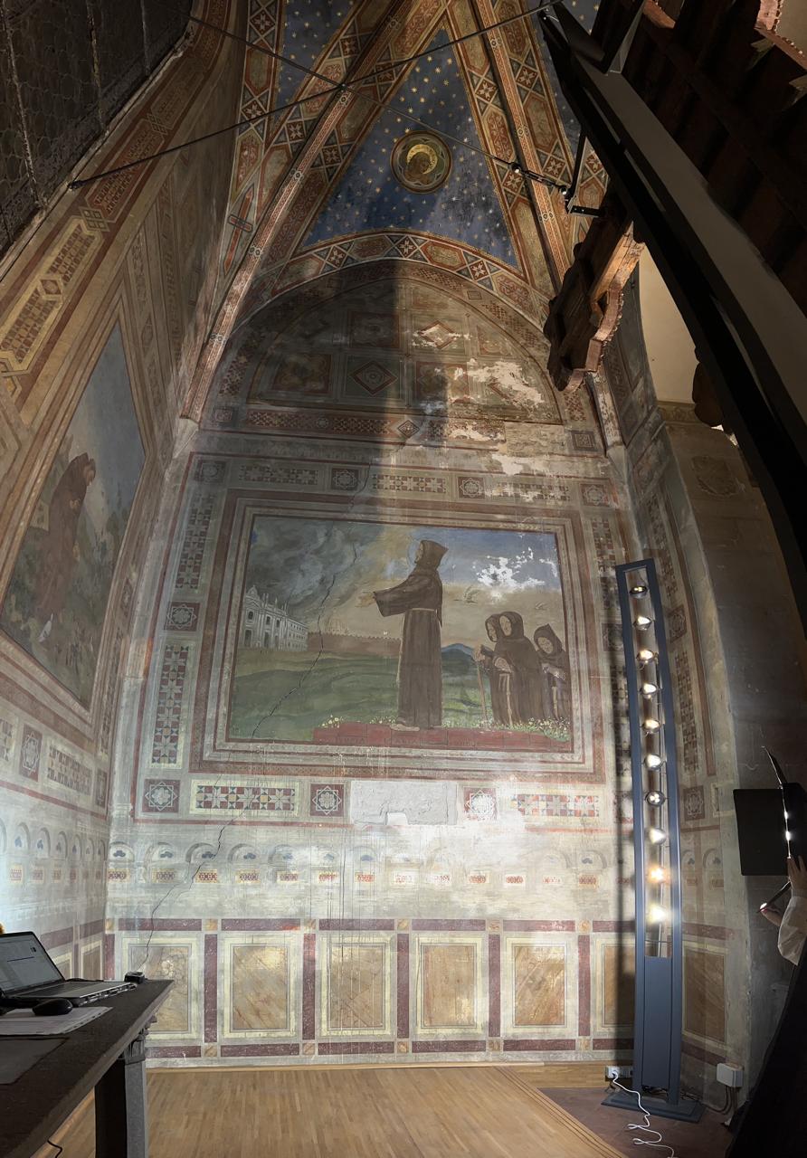 Assessed wall surface at Chiesa Ognissanti