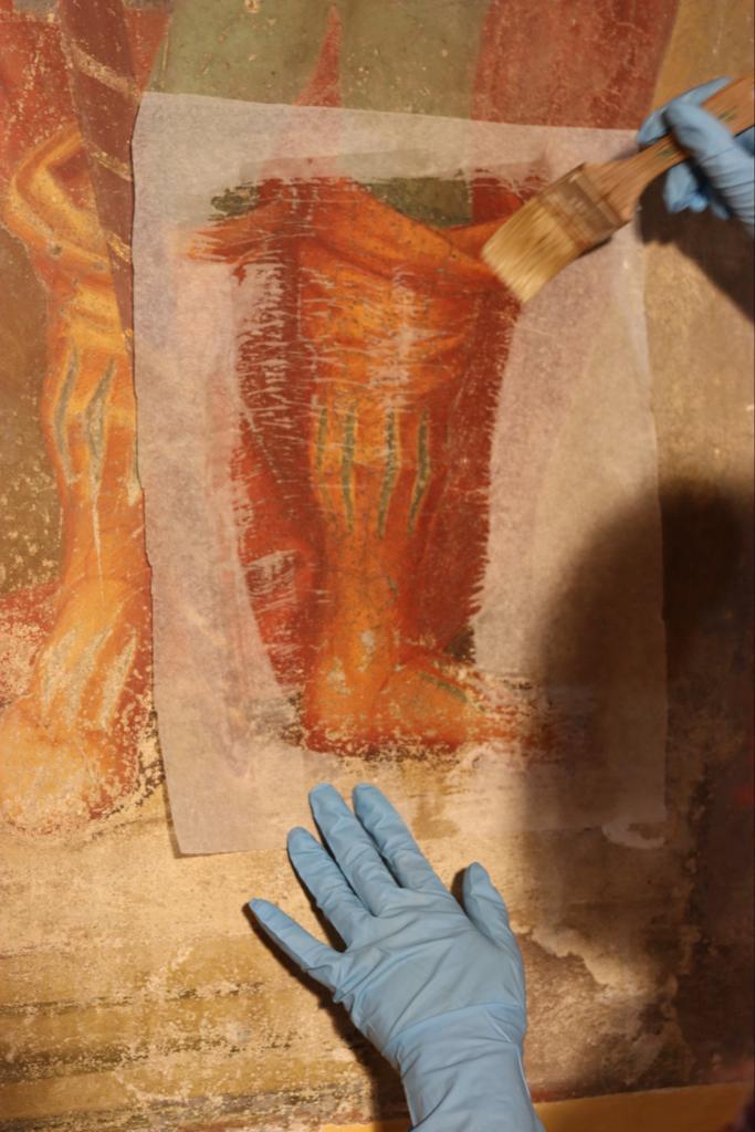 Paint consolidation treatment