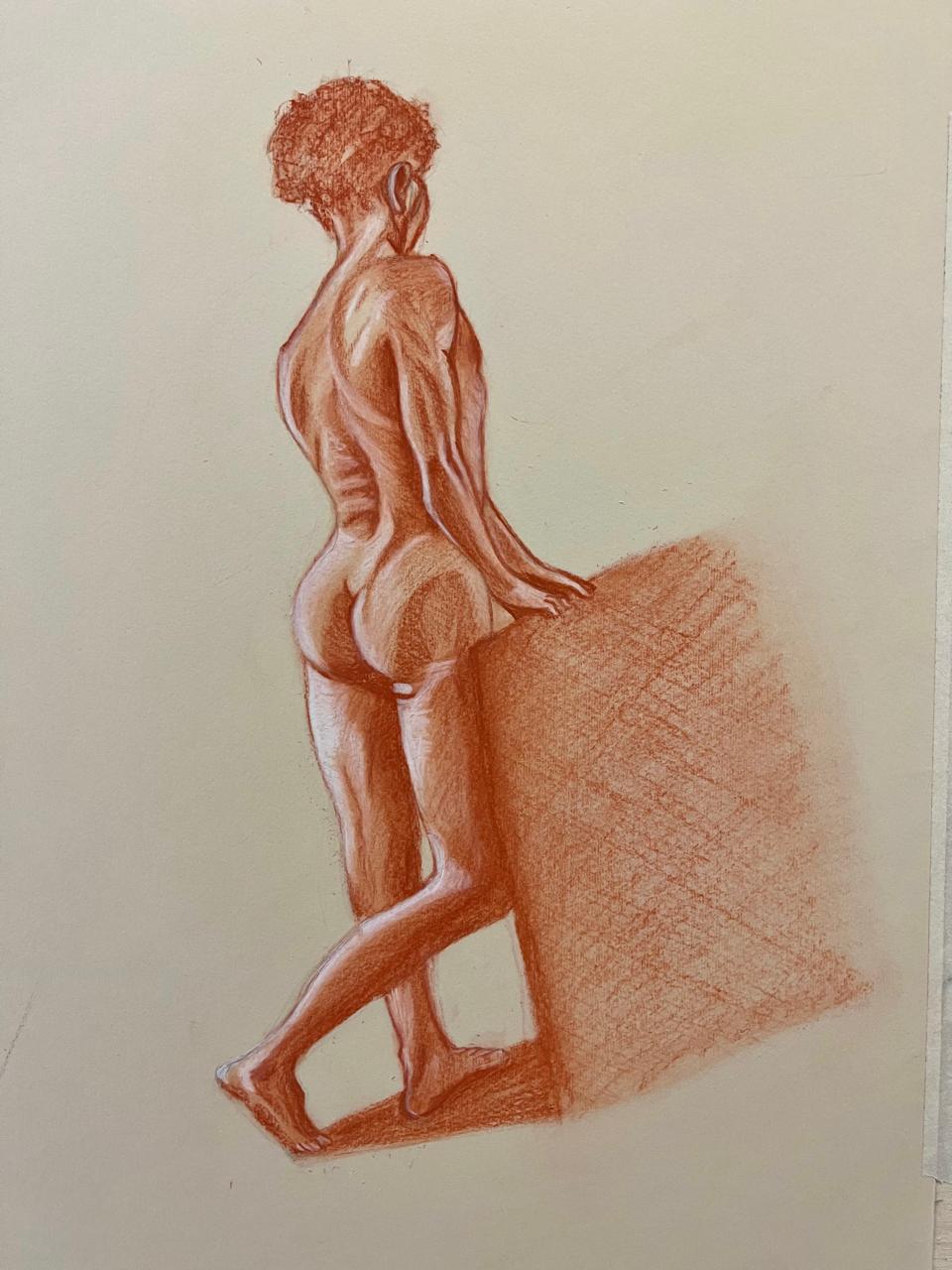 Nude Study II, pencil, 2023