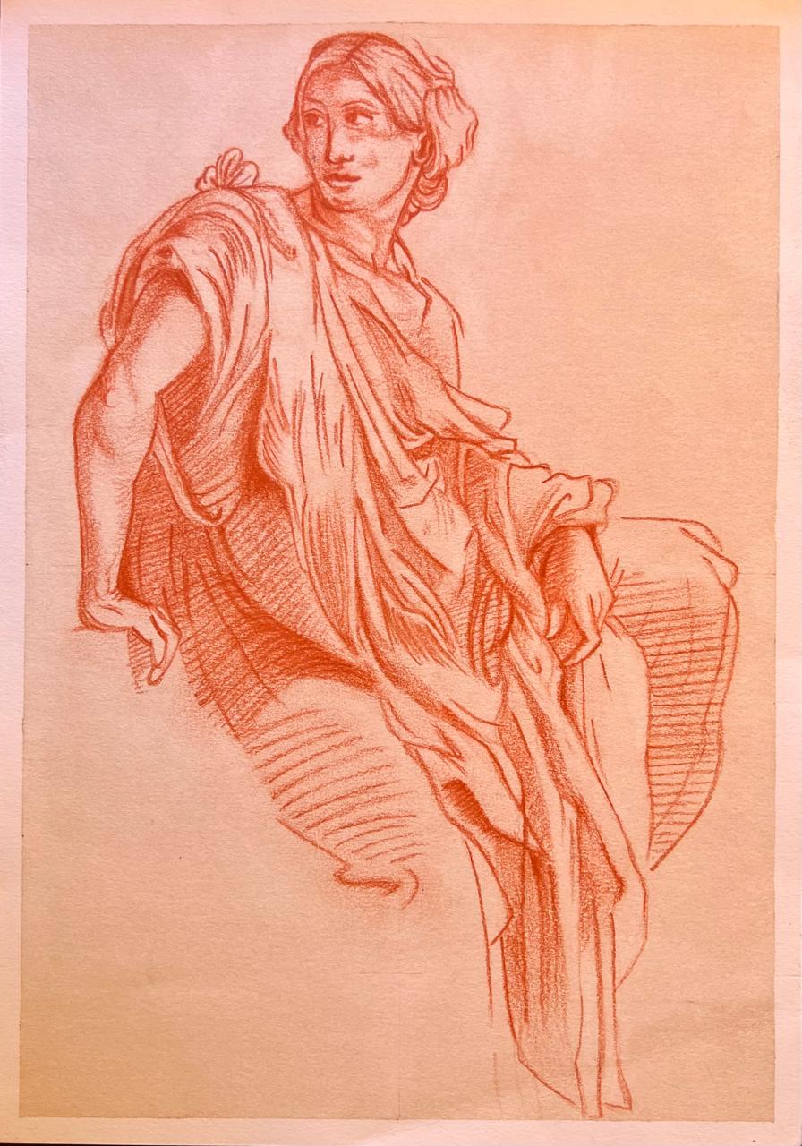 Study of the Phrygian Sibyl, after Raffaello (1511-1512), pencil