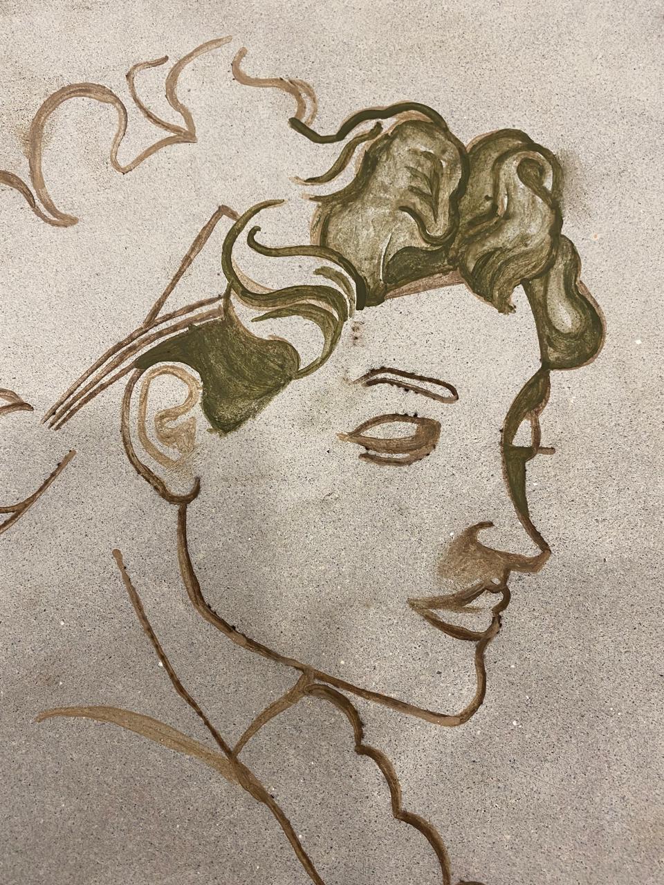 Sinopia: the underdrawing on arriccio plaster