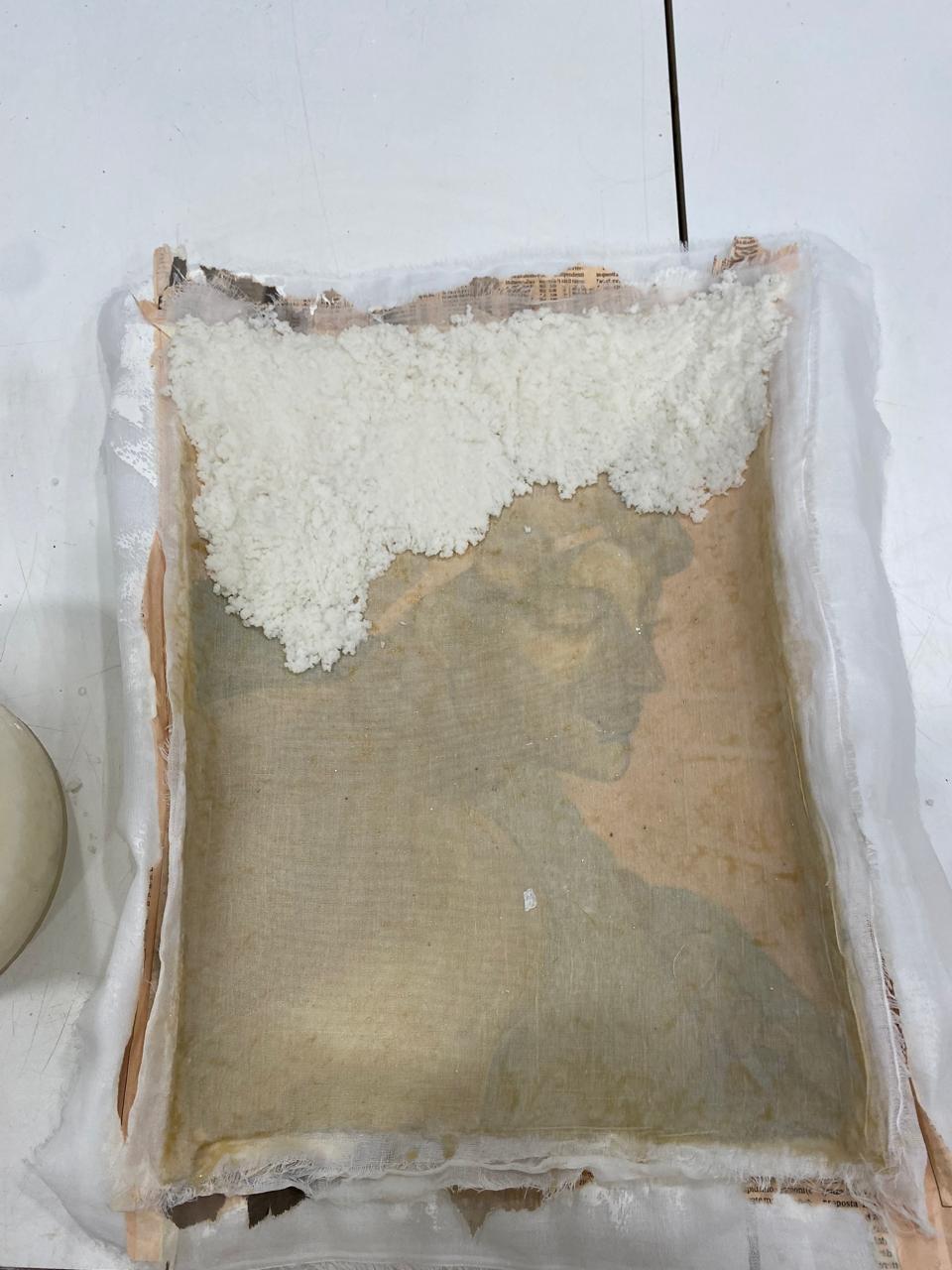 Applying cellulose backing