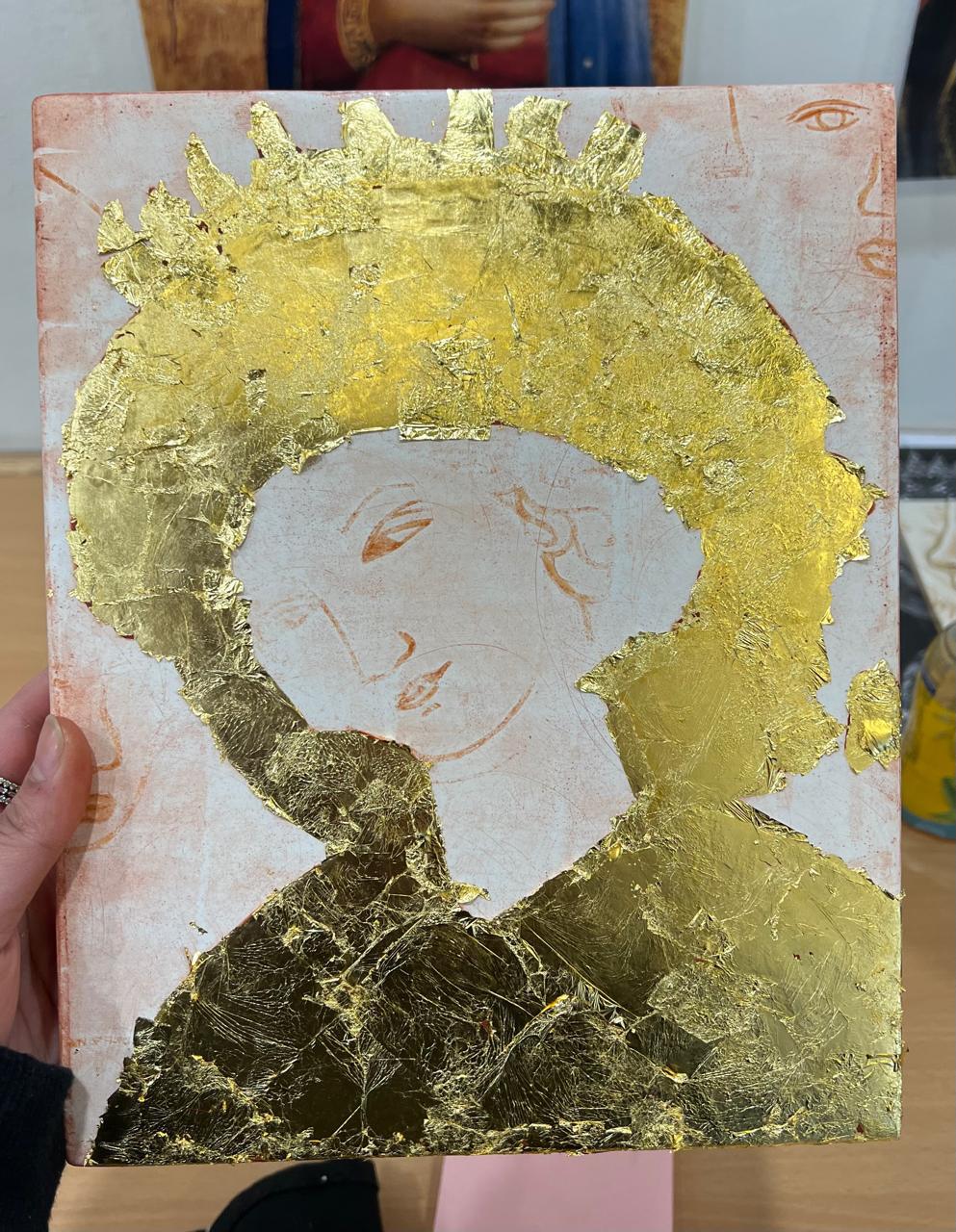 Gold leaf application